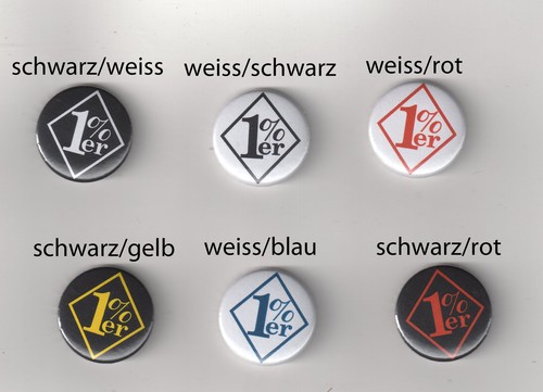 One percenter buttons - one,